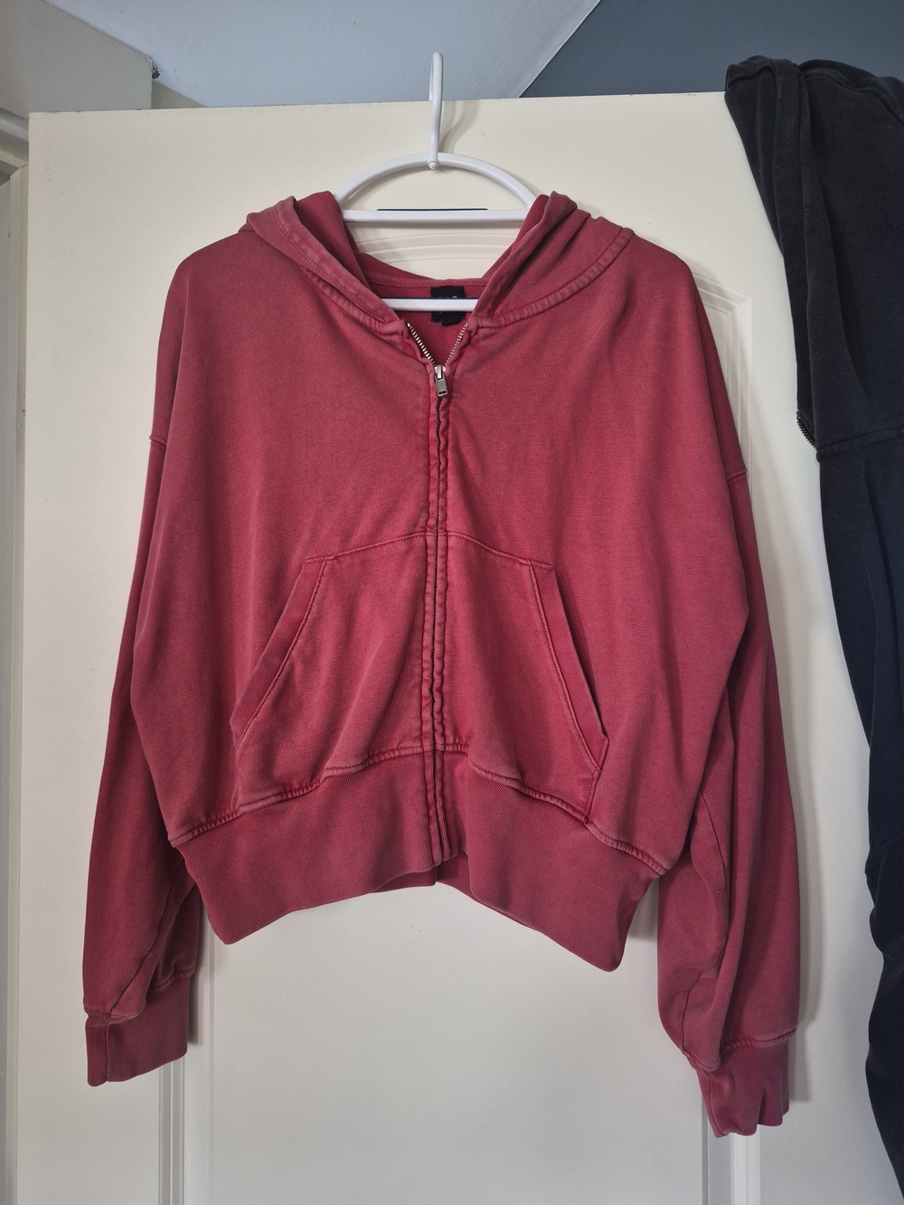 GAP Washed Red Zip Hoodie Jacket